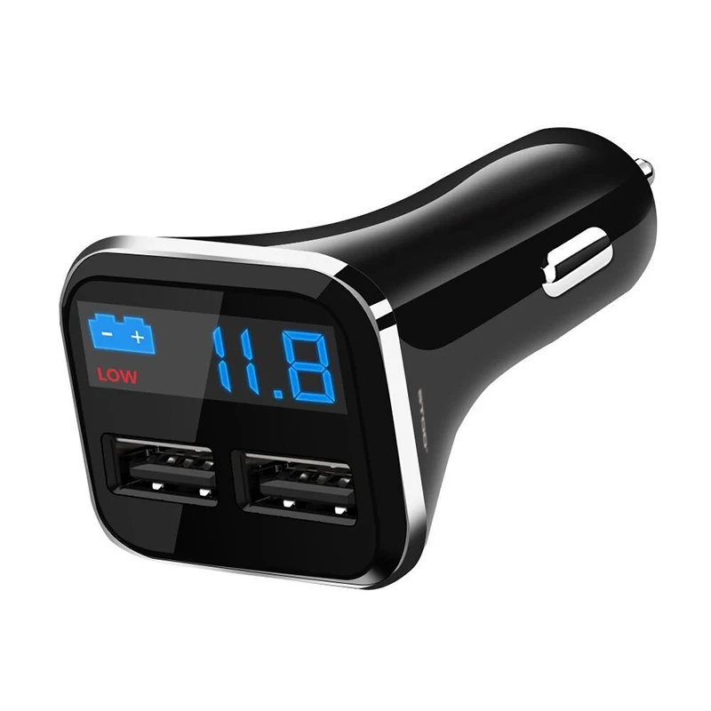 STOD Dual USB Автомобильное зарядное устройство 2 порта 4.8A светодиодный дисплей батарея Напряжение монитор для Iphone 5 5S 6 6S 7 Ipad samsung huawei Mi адаптер