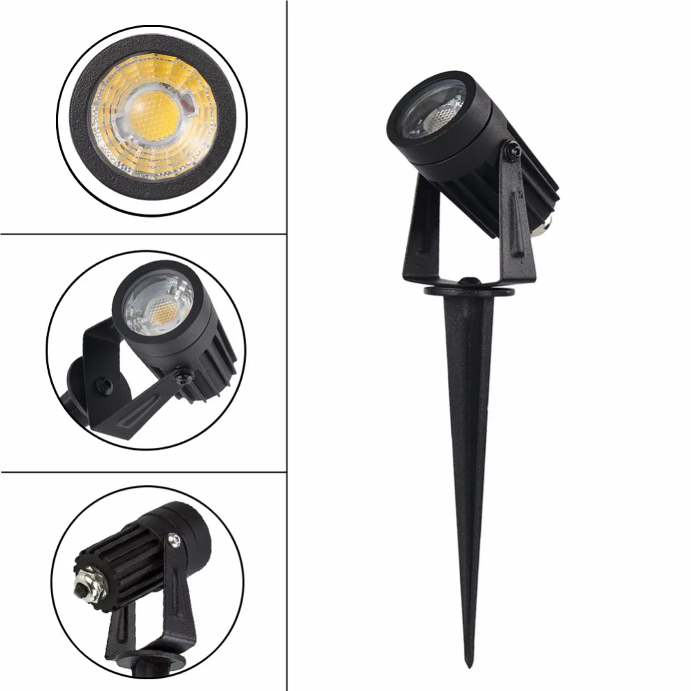 AC85-264V/DC12V наружные светодиодные лампы для сада 3 Вт COB лужайка лампа для двора IP67 Водонепроницаемый ландшафтный сад прожектор J101A