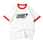 Брендовые летние футболки с Тони Старком, Железным человеком, футболки из 100% хлопка, повседневные топы с коротким рукавом для фитнеса