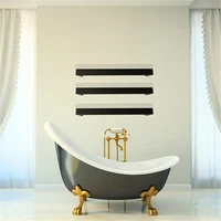 polishmatt black free spacing electric heated towel bar warmer wall mounted hz 924b