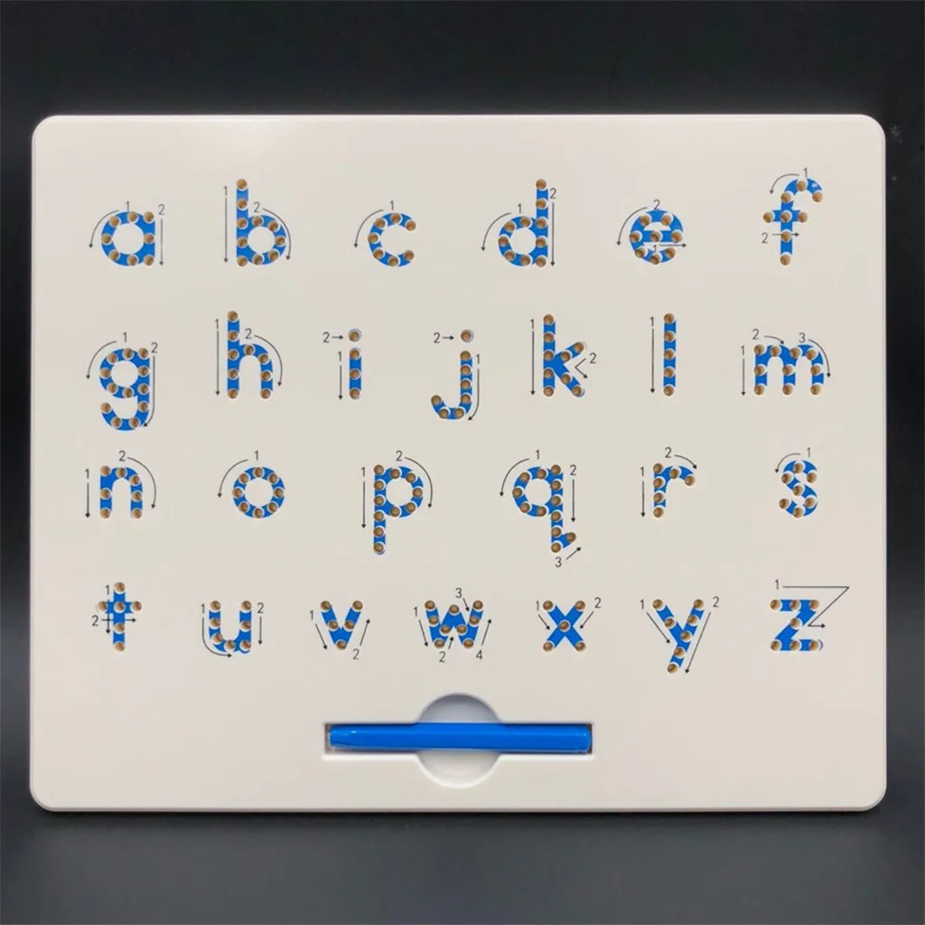 

Magnetic tablet doodle drawing board children drawing uppercase lowercase alphanumeric writing sketching educational toys 6.4