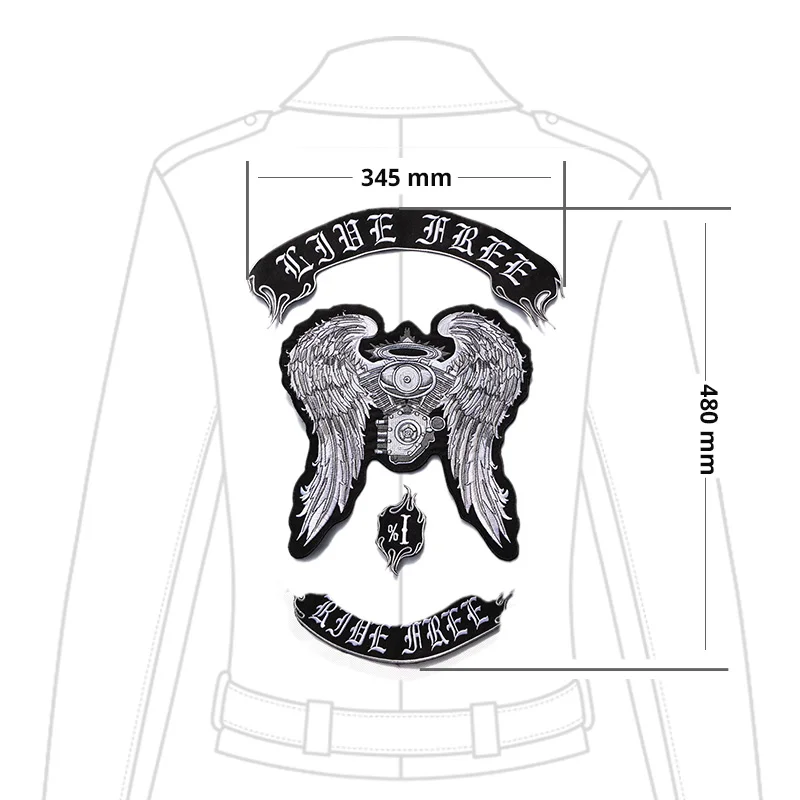 Вышитые патчи на мотоциклах выполненные заказ утюжки заплатках наездники