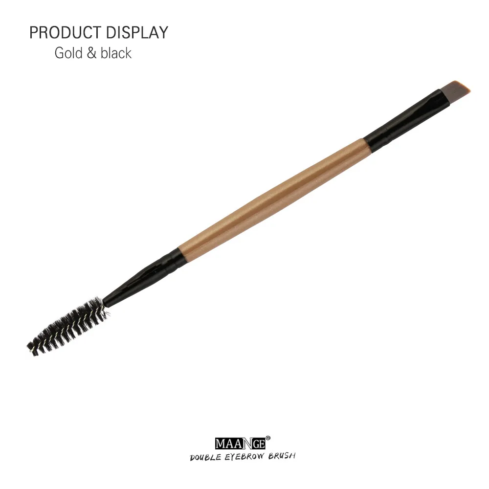 1 шт. Кисть для макияжа бровей с деревянной ручкой двухсторонняя кисть плоская