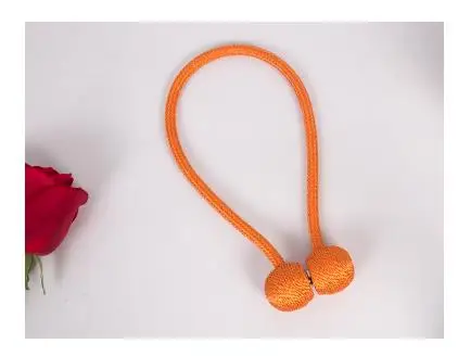 2 шт. Магнитный жемчужный шар для занавесок Tieback Tie BACK Пряжка для домашнего декора карнизы для штор аксессуары магнитные зажимы для штор - Цвет: Оранжевый