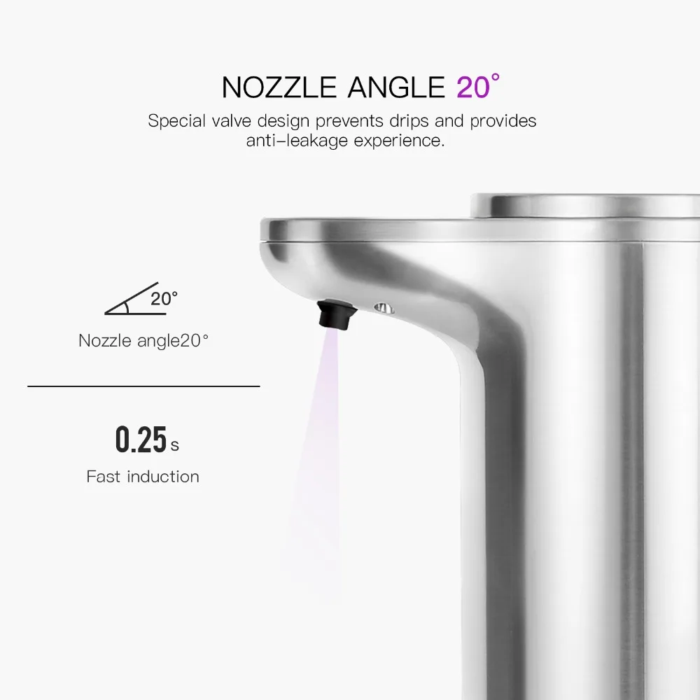 SVAVO280ml автоматический Пенящийся диспенсер для мыла инфракрасный сенсор Бесконтактный дезинфицирующее средство для ванной комнаты регулируемый объем диспенсер для кухни