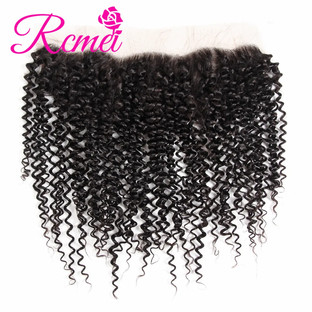 Rcmei человека Волосы remy Связки с фронтальной закрытие 3 Малайзии странный вьющихся
