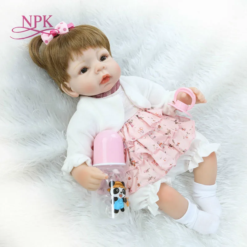 Реалистичная кукла реборн NPK 2018 Горячая Распродажа мягкая силиконовая виниловая