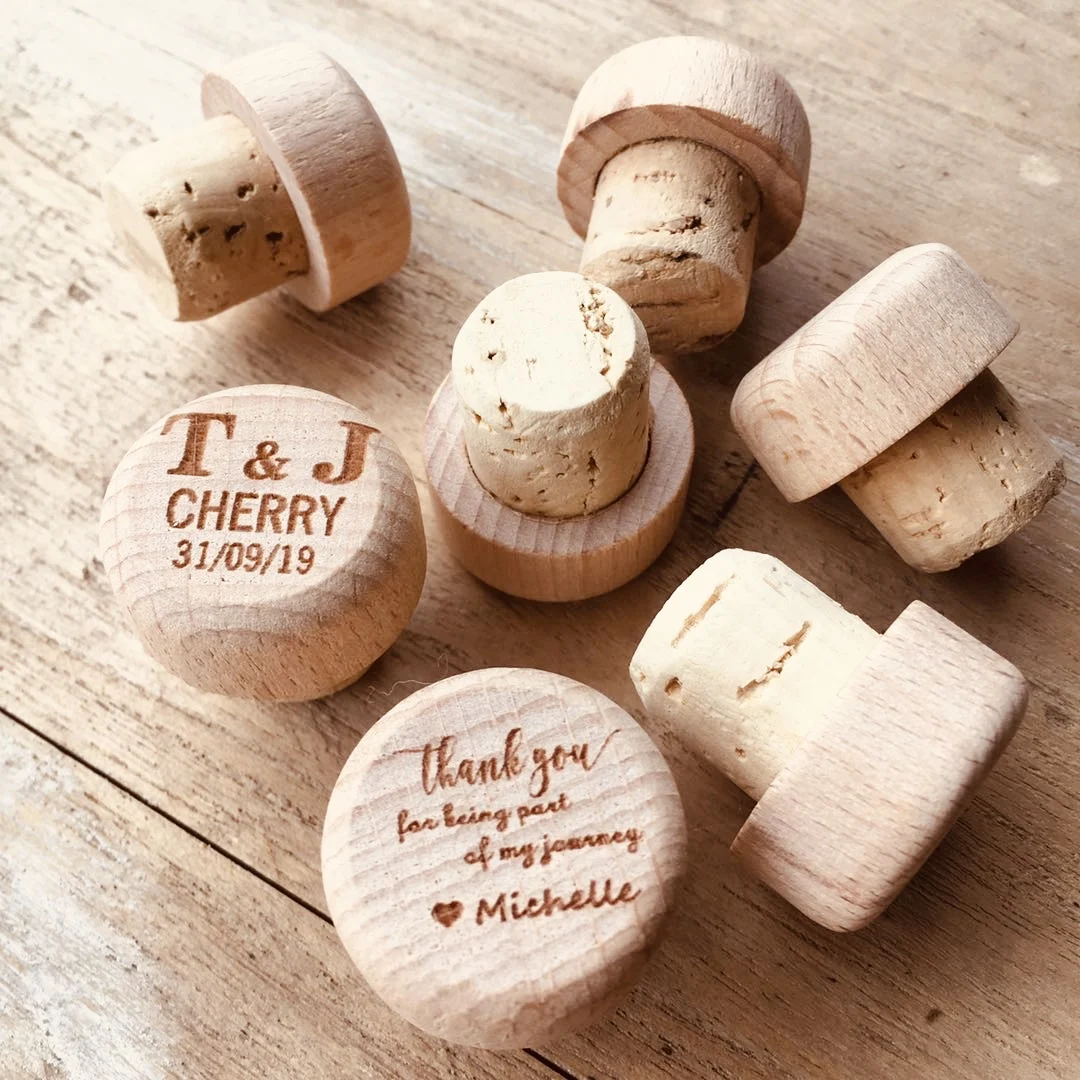 1 шт. Персонализированная гравировка пробка для винной бутылки украшение