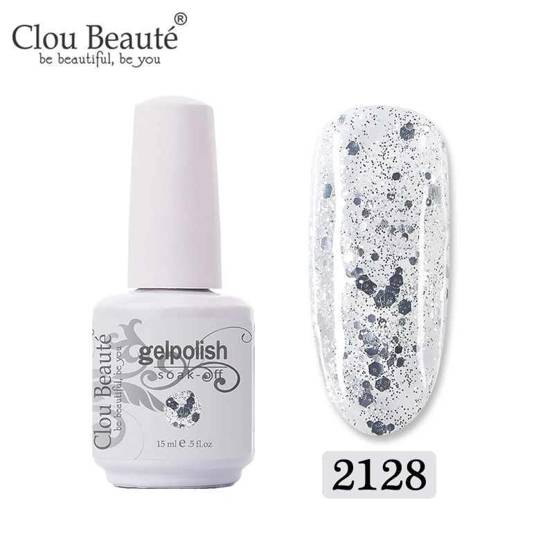2128 Clou Beaute 375 цветов набор гель-лаков полуперманентный Vernis Матовый верхний слой УФ-гель для ногтей топовый лак впитывающий Гель-лак - Цвет: 2128