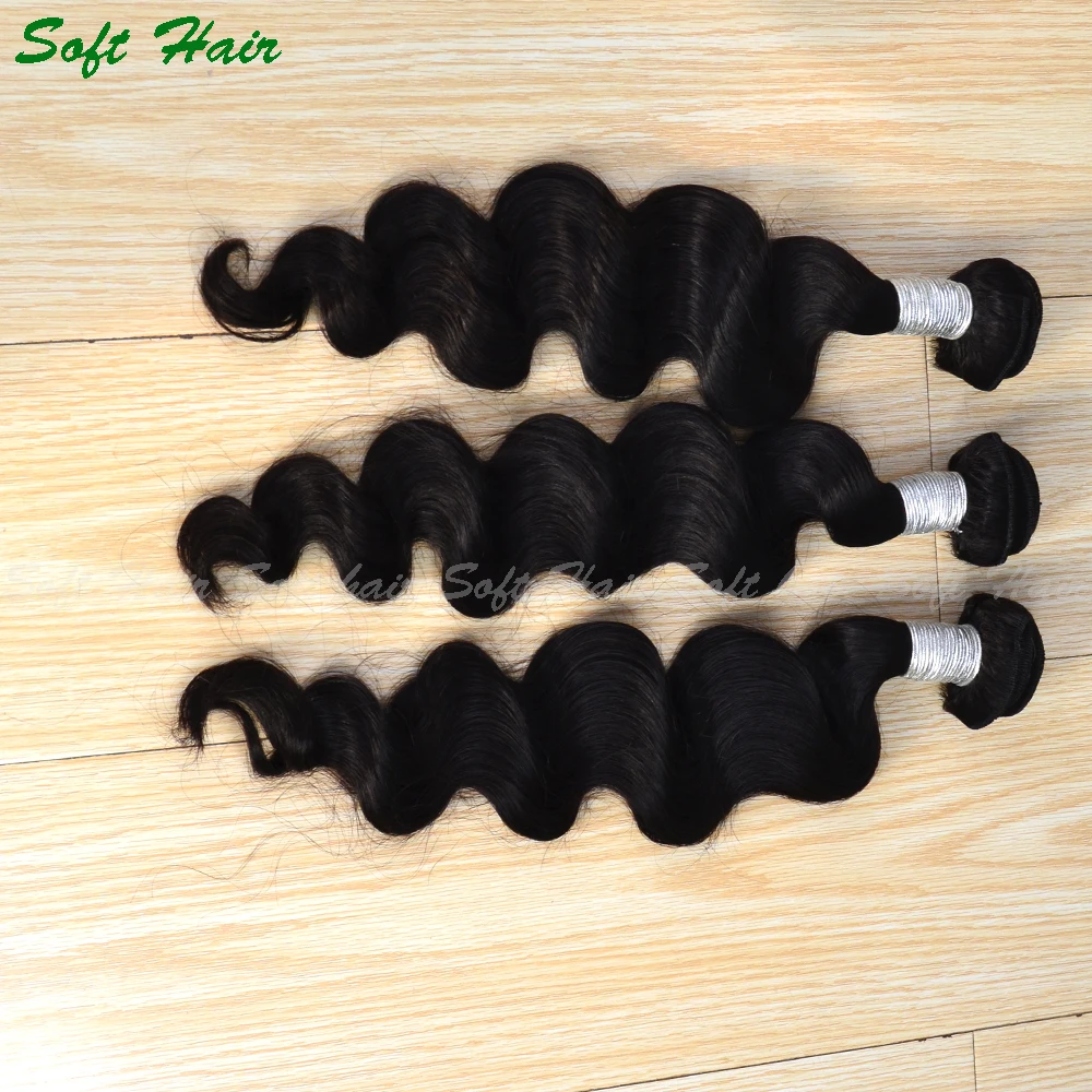 Бразильский Девственные Волосы Свободная Волна 3 Пучки 8А Необработанные Волос