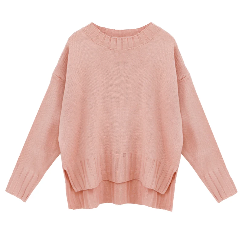 2019 Autumn New Women's Pullovers Sweater O-neck Solid Loose Full Sleeve Korean Simple Fashion Casual Style Hot Sale T97213D | Женская