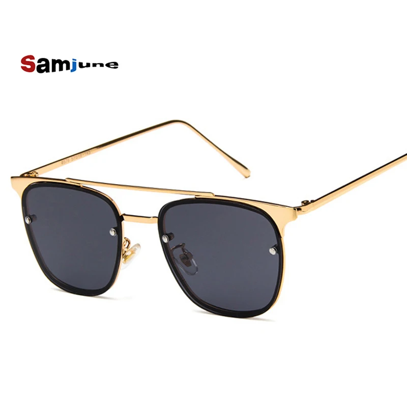 Samjune новые уникальные Винтажные Солнцезащитные очки женские квадратные оттенки