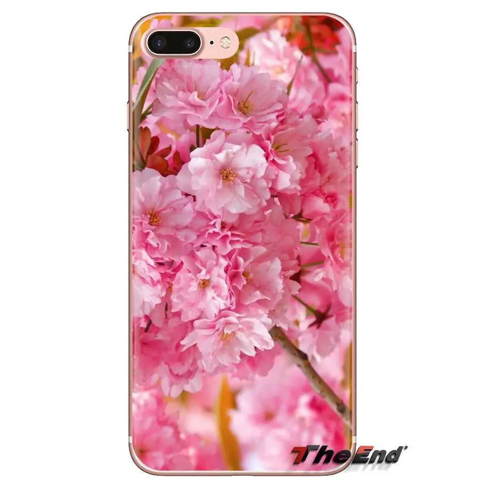 For Sony Xperia Z Z1 Z2 Z3 Z5 compact M2 M4 M5 C4 E3 T3 XA Huawei Mate 7 8 Y3II Soft Transparent Shell Covers Sakura Wallpapers |