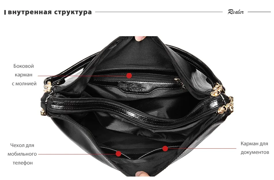 REALER сумки женские высокого качества,хобо сумочка женская на ремне через плечо,женская кожанная сумка с короткими ручками,дамские сумки мешок