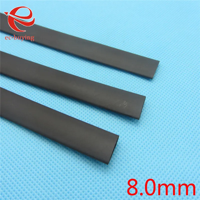 Термоусадочная трубка 1 м черная с внутренним диаметром 8 мм комплект проводов |