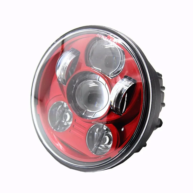 Новые Красные Аксессуары для moto s 5 3/" фары moto rcycle 5,75" светодиодные фары для Harley Softail мотоцикл Красный Проектор moto