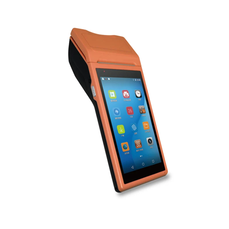 Портативный Android Мобильный POS 3G Wifi большой экран термальный принтер для
