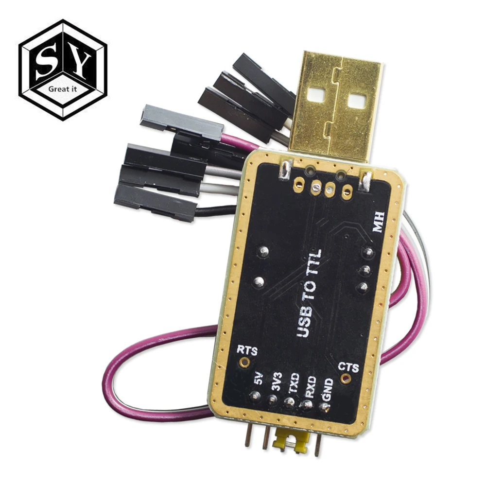 1 шт. модуль Great IT CH340 вместо PL2303, CH340G RS232 к ttl модуль обновления USB к последовательному порту в девять щеток маленьких пластин
