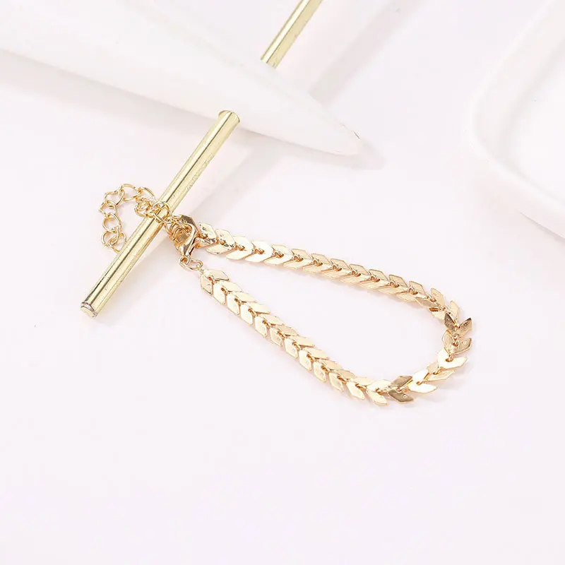 Golden Silver Plated Full Arrows Connected Extender Chain Adjustable Bracelets For Women |