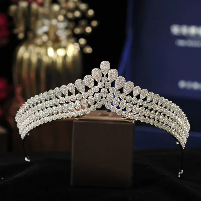 Asnora Completo CZ circon estilo princesa corona винтажная диадема nupcial accesorios para el cabello noche accesorios de fiesta