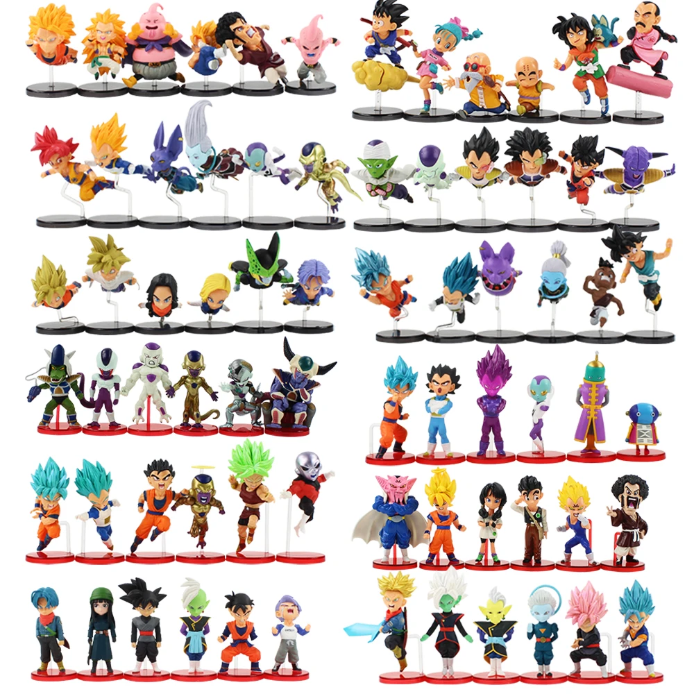 6 шт./лот фигурка Драконий жемчуг Гоку Гохан Вегета плавки Kale Jiren Cell Frieza Gotenks Buu Piccolo Beerus Zamasu WCF модель игрушки