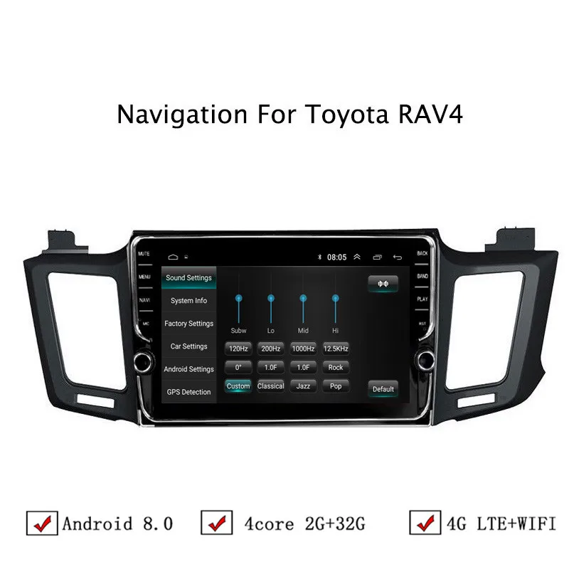 10 1 &quotAndroid 6 0/8 Автомобильная dvd навигационная система для Toyota RAV4 2013 2014 2015 2016 2018