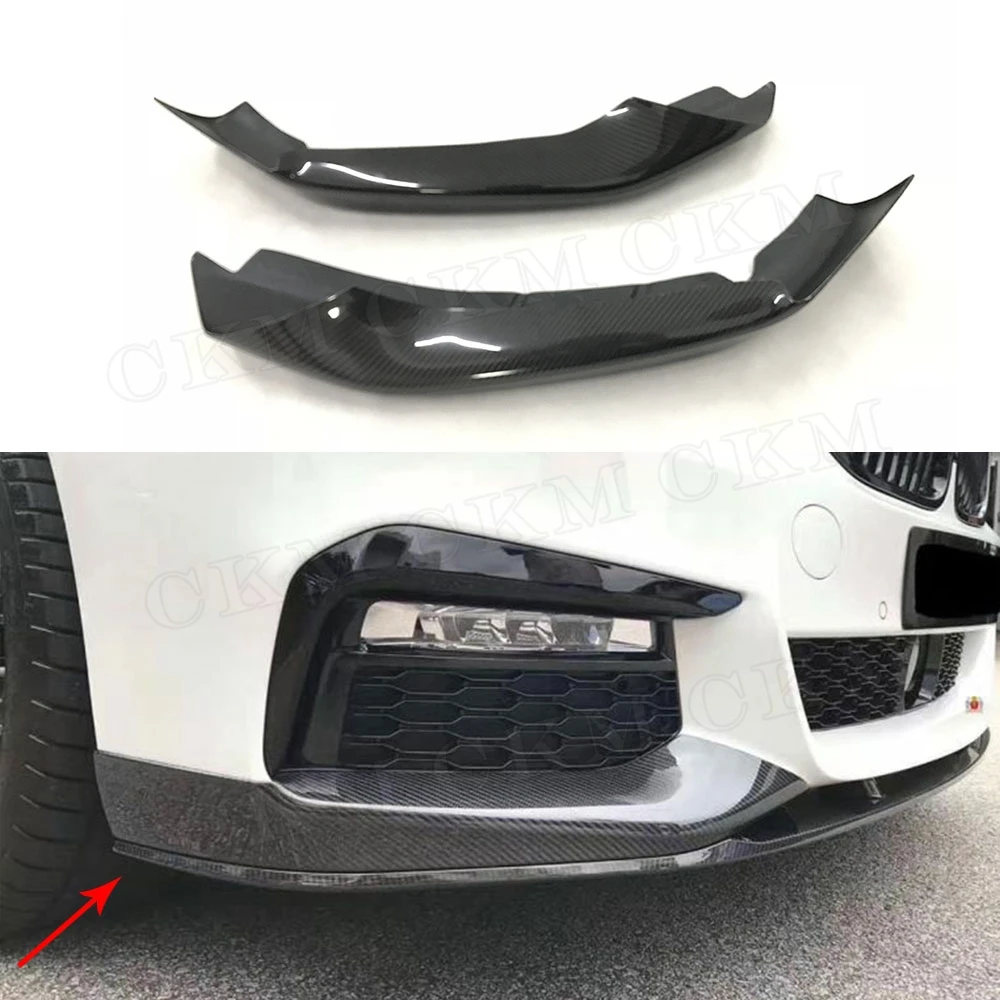 Фартуки для передних губ из углеродного волокна BMW 5 серии G30 G31 520i 530i 540i M Sport 2017 2019