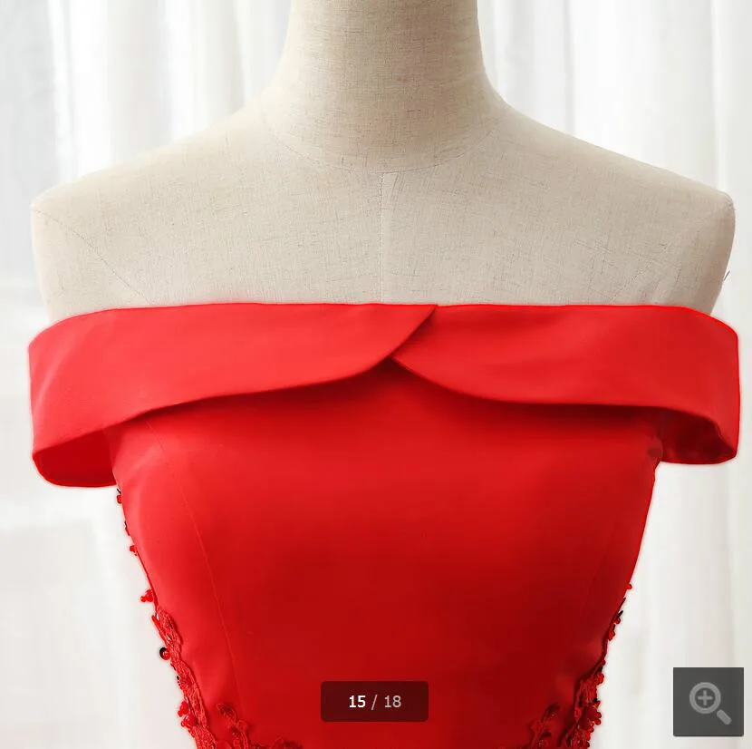 Robe De Soiree Красное Атласное Бальное Платье сексуальные Простые платья для