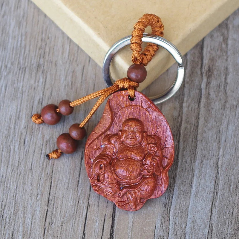 Брелок в виде листьев лотоса искусственная деревянная резьба модные ювелирные