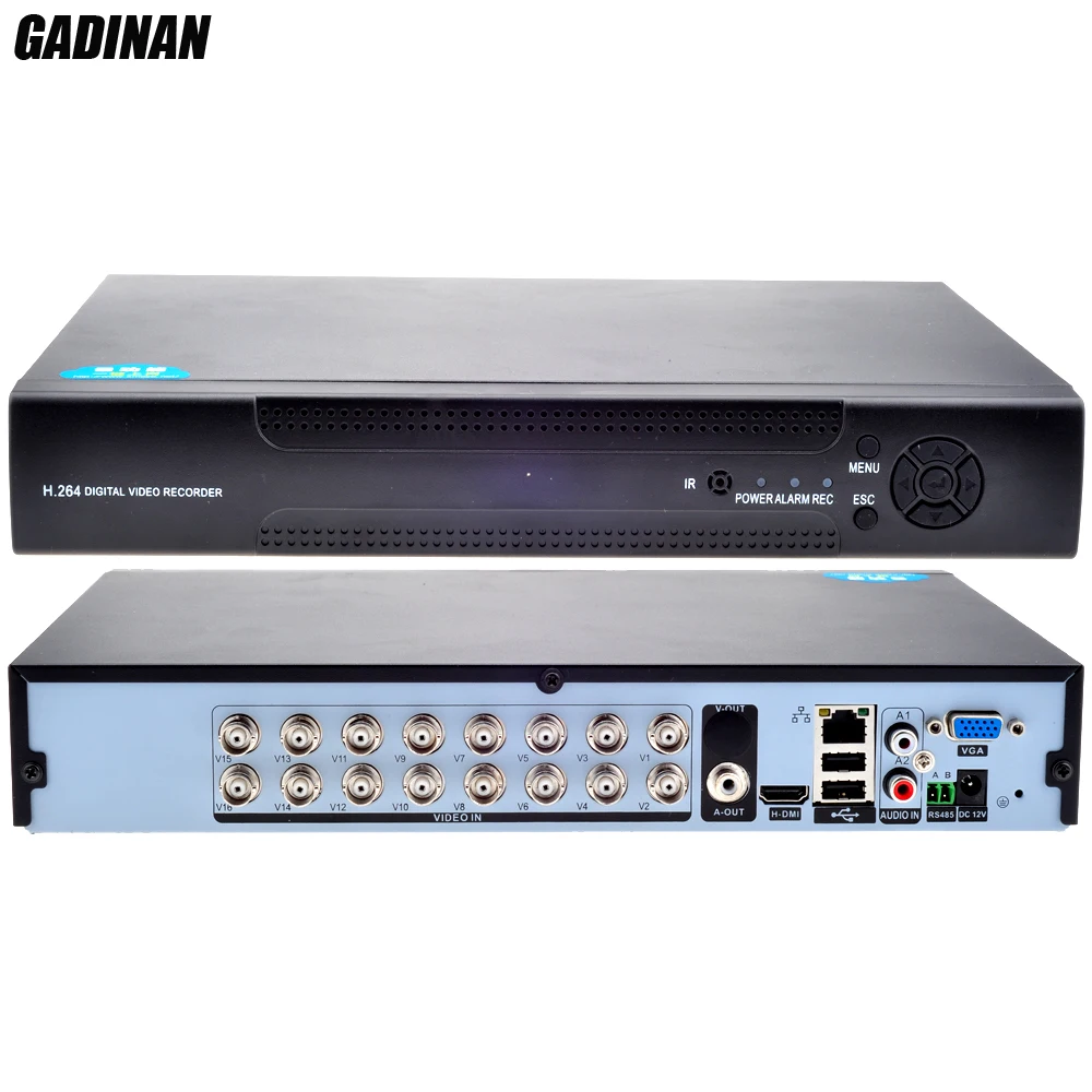 Видеорегистратор GADINAN 16 каналов гибридный 8*720P (аналоговый) + (сетевой) 3G Wi Fi ONVIF