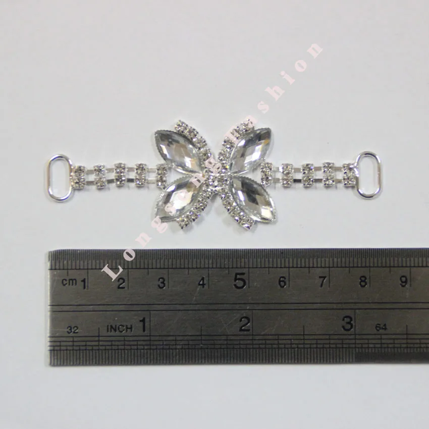 

Free Shipping Wholesale 40pcs/lot 3.5'' Rhinestone Connector For Swimming Wear Bikini Connector Headband Connector RC101902