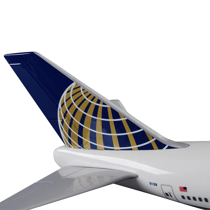 Модель самолета из смолы 47 см модель Боинг 747 United Airlines США B747 аэробуса Коллекция
