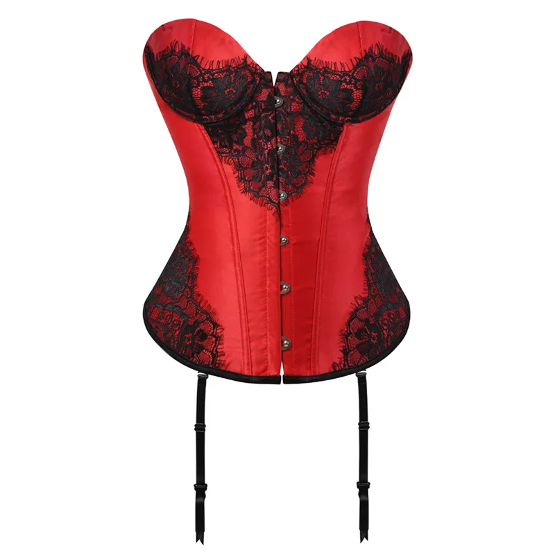 

caudatus sexy gothic corsets lace overlay top for women lingerie overbust corset bustier burlesque vintage style fashion korsett