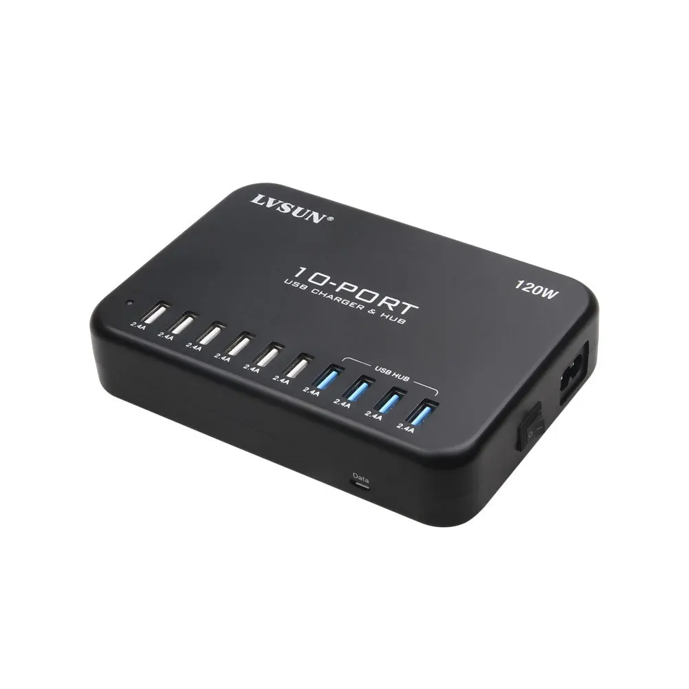 Высокоскоростной USB концентратор Udoli 120 Вт интеллектуальное настольное Сетевое