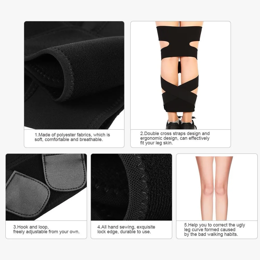 

Double Cross Straps Leg Posture Corrector Support O/X Type Posture Corrector Leg Correction Leg Beauty Straighten Tape Bandage