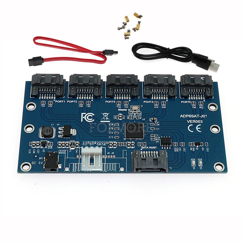 Карта адаптера SATA 1 до SATAII/SATA2 5 Порты и разъёмы множитель конвертер Riser 3 0 карты JMB321