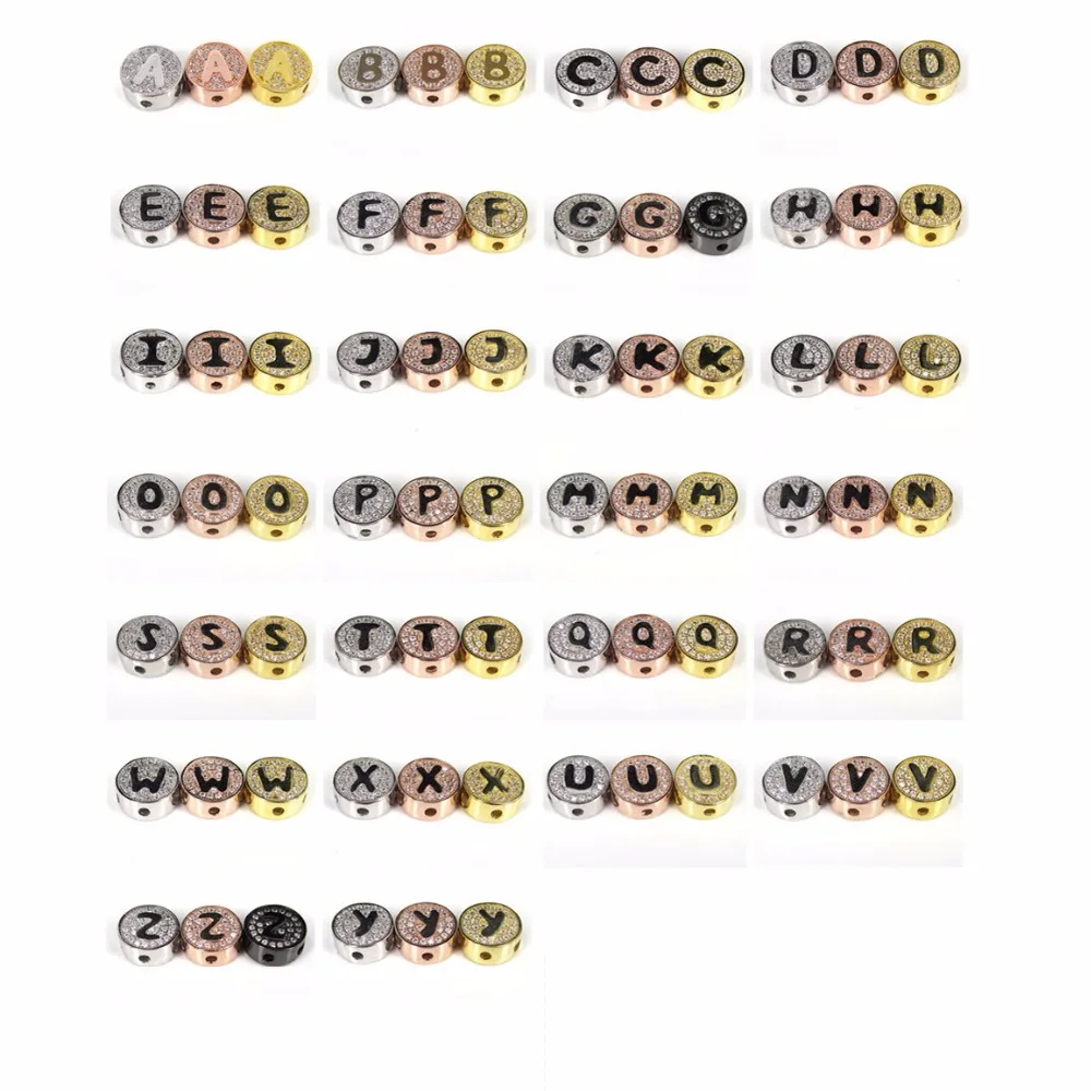 Позолоченные/Посеребренные Круглые бусины микро проложить CZ металлические