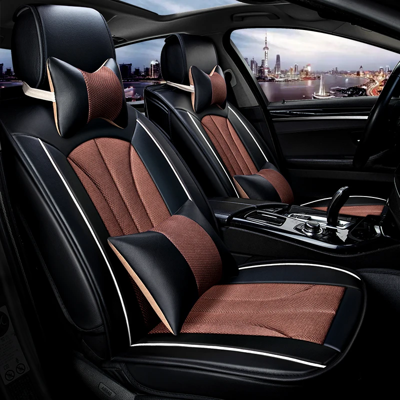 

Универсальный кожаный чехол WLMWL на сиденье автомобиля для Ford все модели focus fiesta ranger kuga mondeo fusion explorer s-max автостайлинг