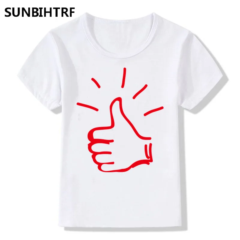 2018 г. Детские забавные цветные футболки с принтом как жесты для больших девочек и