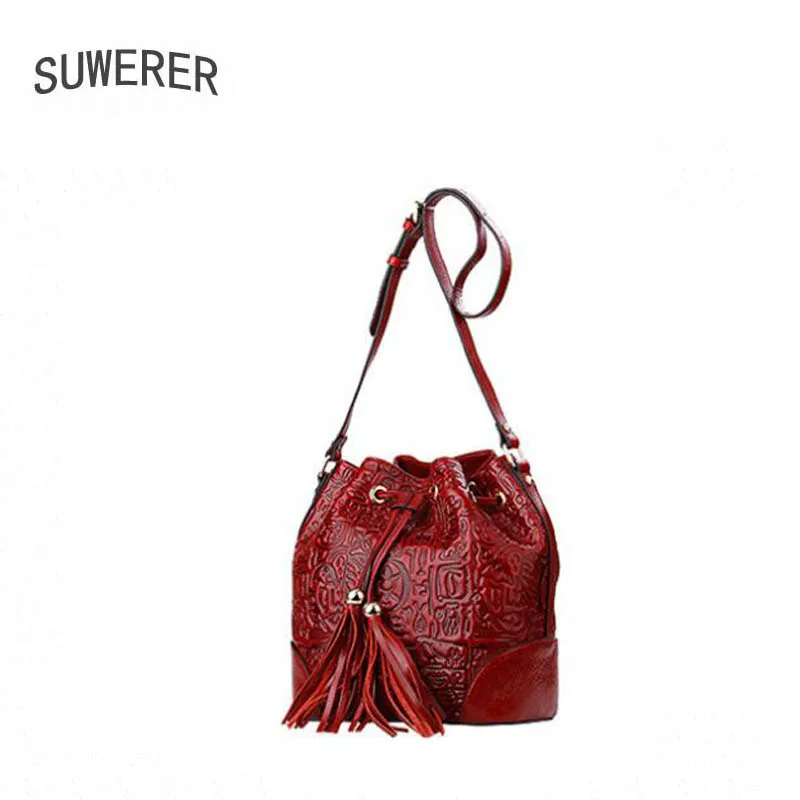 Сумка ведро с кисточками из натуральной кожи 2019|bucket bag|designer women bagwomen bag |