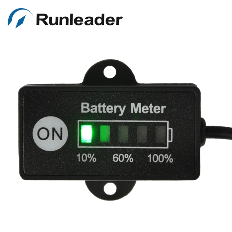 RL-BI005 Mini 12/24V LED Battery INDICATOR meter for car cleaner CHIPPER golf carts electronic toys scooter motorcycle mower | Автомобили