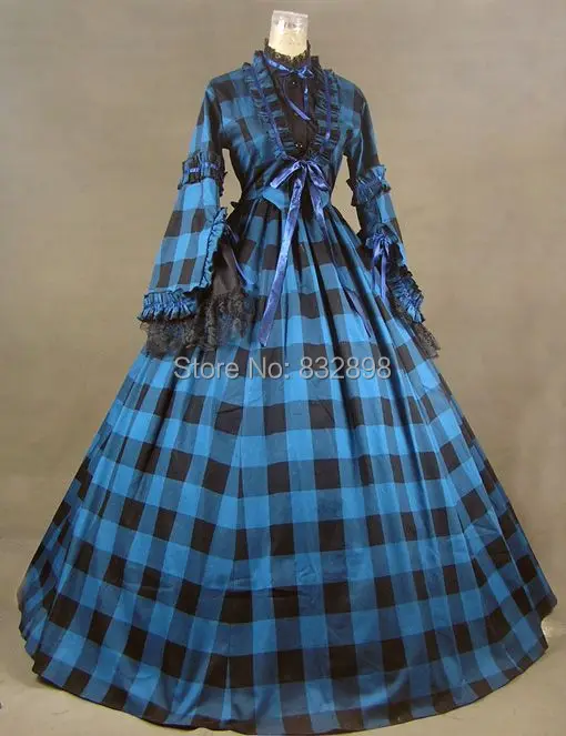 Новое Бальное Платье из Шотландской клетки в стиле гражданской войны|dress rip|dresses