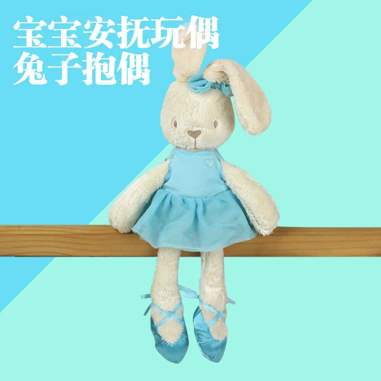 Милые детские плюшевые игрушки 45 см розовые и синие куклы кролики набивные для