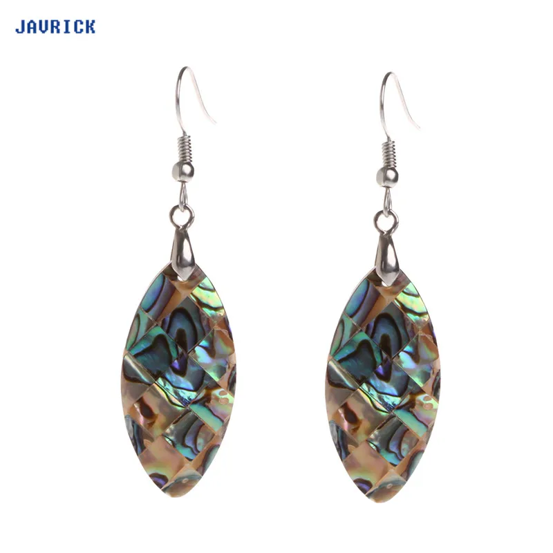 JAVRICK 1 Pair Exotic Retro Vintage Drop Shape Earrings Oval Mother-of-Pearl 34x18mm | Украшения и аксессуары
