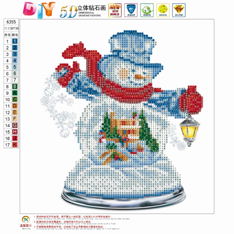 2018 New design diamond painting DIY 5D kids bedroom handmade cross embroidered mosaic wonderful snowman decor | Дом и сад