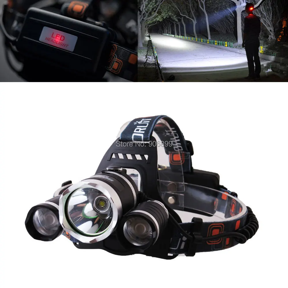 3 светодиодные фары супер Мощность 5000lm CREE xm l T6 LED оранжевый La мотоцикл Фары для