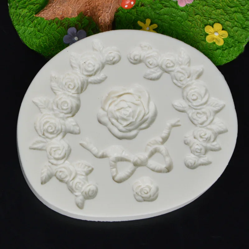 Силиконовая форма для торта с изображением цветов розы|cake decorating tools|decorating toolsflowers