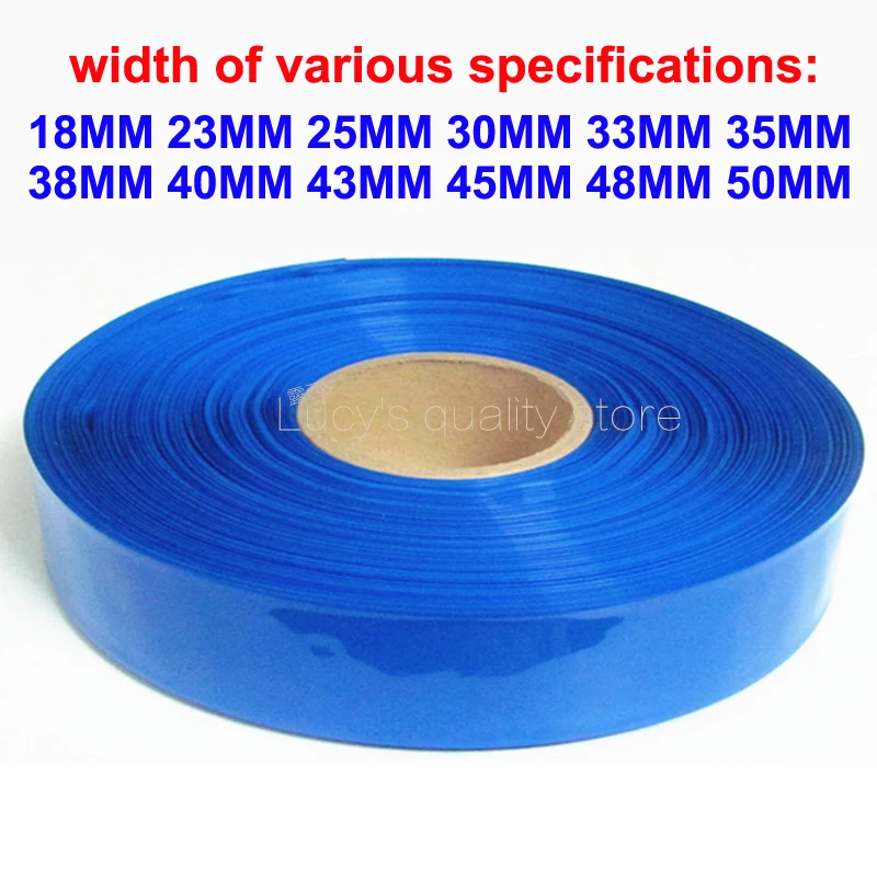 

1m PVC heat shrinkable tube Heat shrinkable sleeve 18650 lithium battery pack flame retardant insulating sleeve packaging film