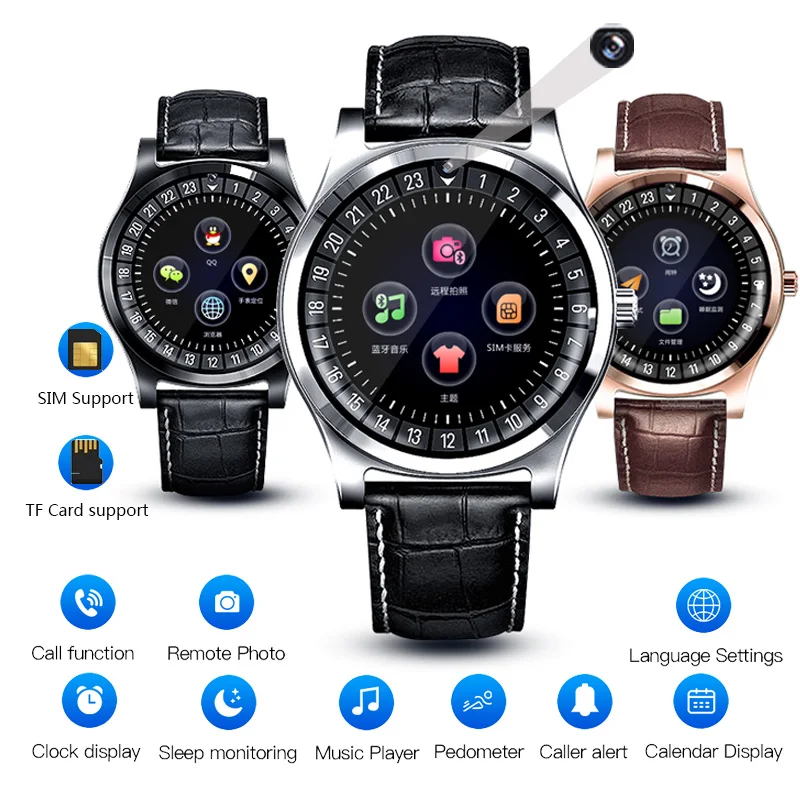 BINSSAW smart watch мужские Поддержка с Камера Bluetooth sim карта памяти SD наручные Смарт часы