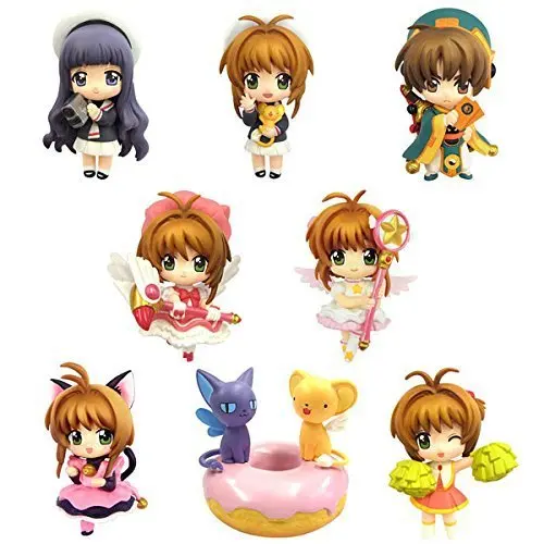 Pz/набор карт Captor Sakura ПВХ фигурка Giocattoli Сакура КИНОМОТО daiduji Tomoyo Shaoran Kero аниме